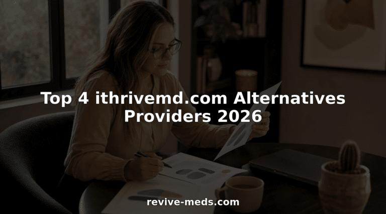 Telehealth clinician reviewing treatment documents at desk