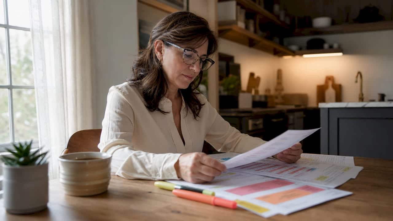 Healthcare provider reviewing HRT billing documents